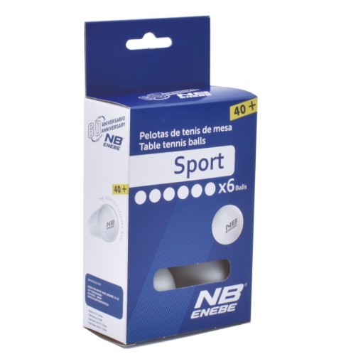 Blister 6 pelotas ENEBE Sport 40mm Blancas