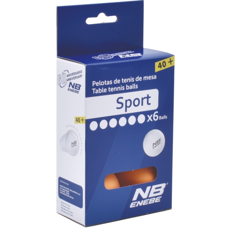 Blister 6 pelotas ENEBE Sport 40mm Naranja
