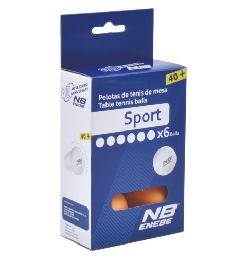 Blister 6 pelotas ENEBE Sport 40mm Naranja