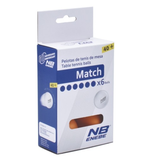 Pelotas Ping Pong Enebe Match Naranja Blister 6