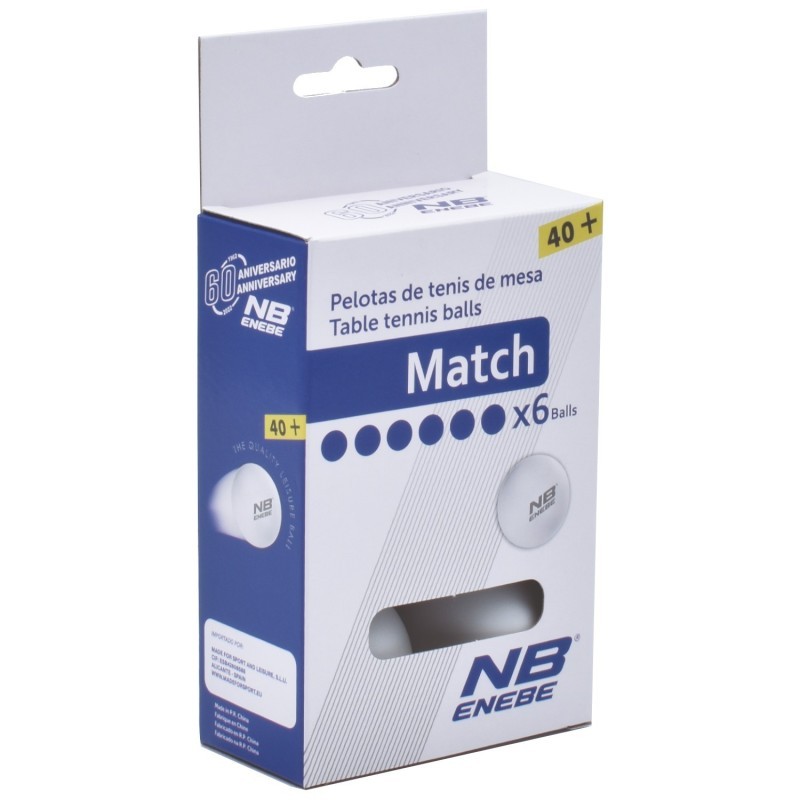 Pelotas Ping Pong Enebe Match Blanca Blister 6