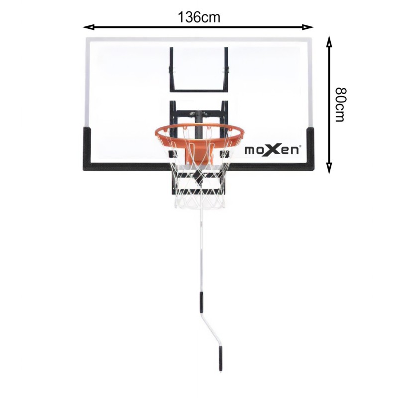 Set Tablero Baloncesto Ajustable Moxen Magic 136x80cm